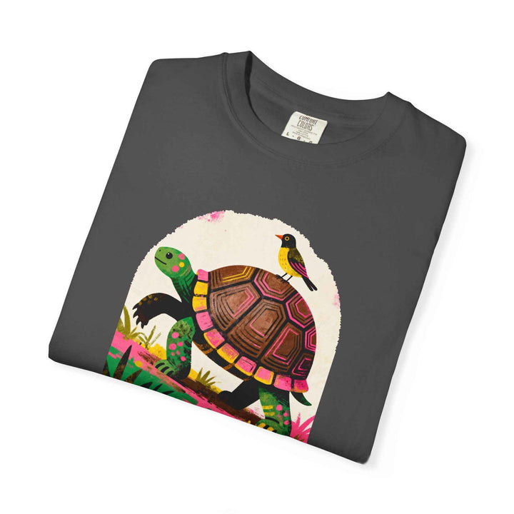 Coastal Calm Turtle Climbing Buddies T-Shirt, Beach Summer Style Tee