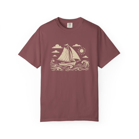 Unisex Garment-Dyed T-Shirt with Nautical Sailboat Design, Casual Summer Apparel, Beach Vibes, Gift for Sailors, Vacation Wear, [...]