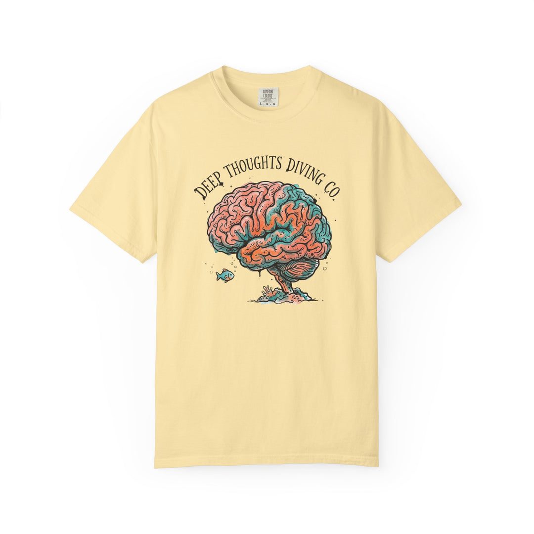 Deep Thoughts Diving Co. Brain Tree Graphic Tee — Garment-Dyed T-Shirt