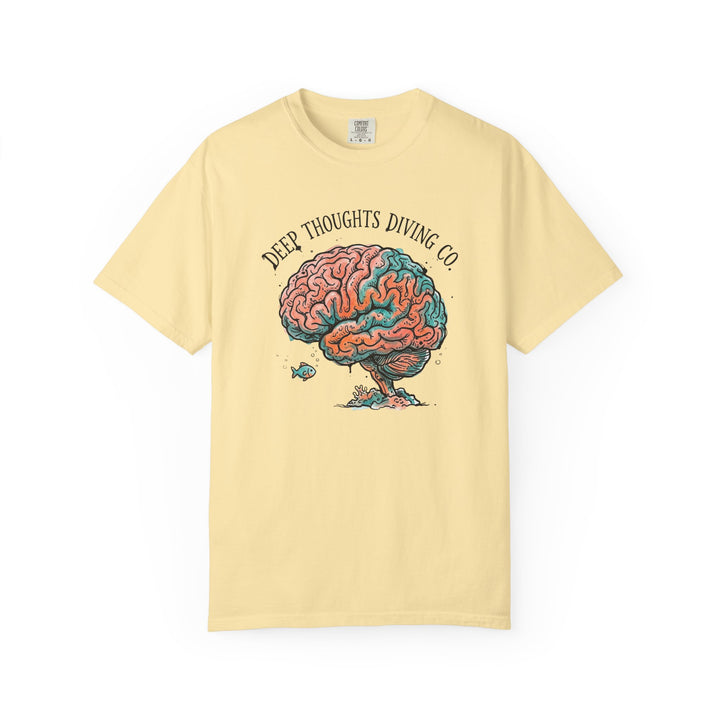 Deep Thoughts Diving Co. Brain Tree Graphic Tee — Garment-Dyed T-Shirt