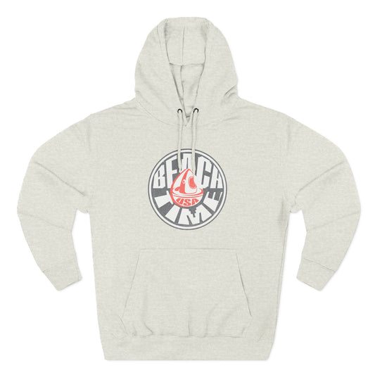 Sun Faded Beach Time Fleece Hoodie - Cozy Casual Wear for Beach Lovers, Perfect for Summer, Gift Idea, Unisex Hoodie, Everyday Comfort