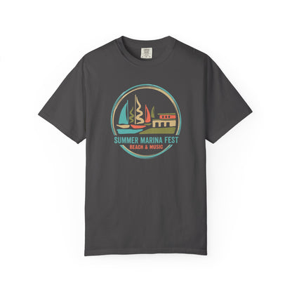 Summer Marina Festival Beach Tee - Summer Marina & Music Graphic T-Shirt