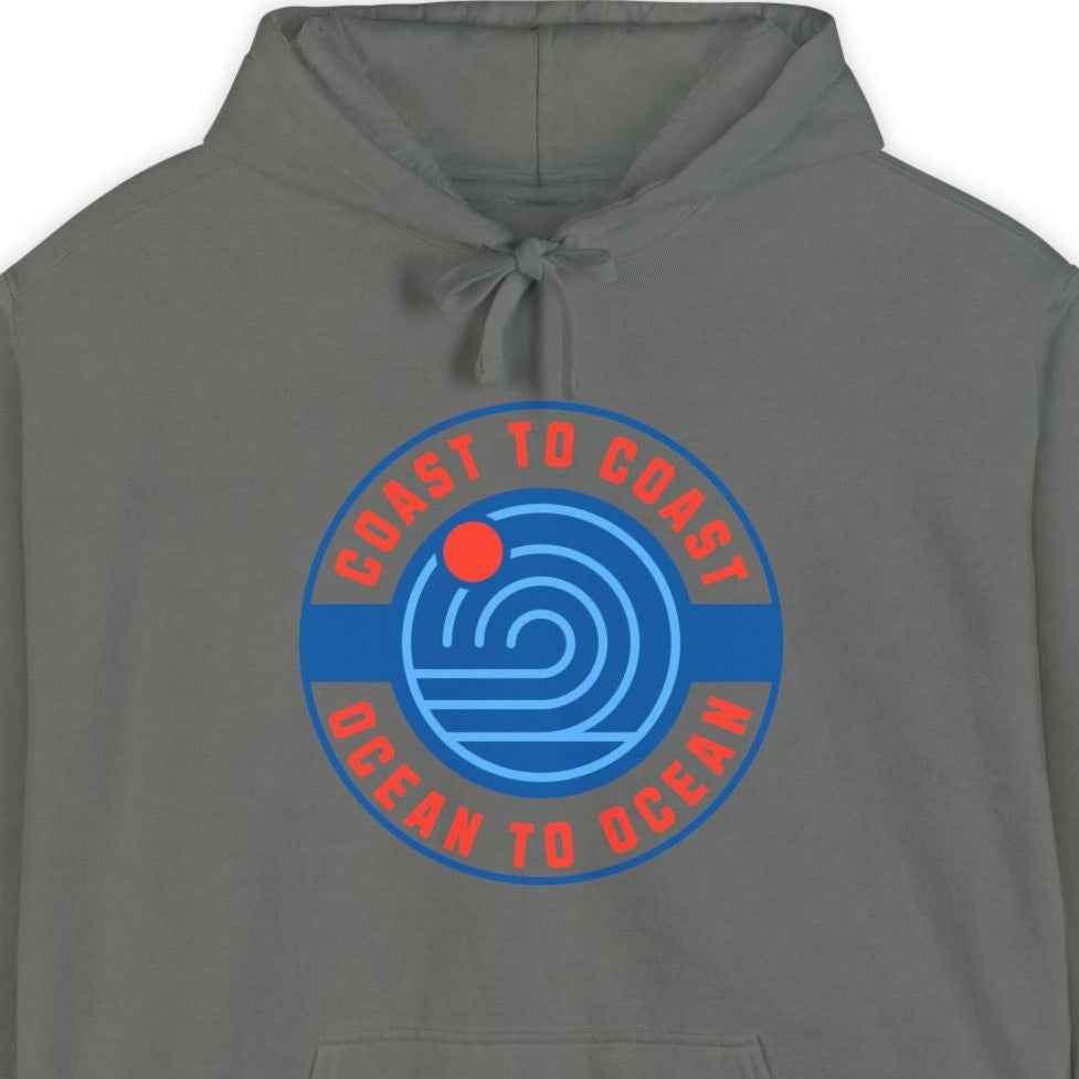 Coast to Coast, Garment-Dyed Unisex Hoodie
