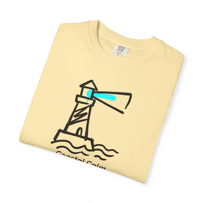 Coastal Calm Lighthouse Graphic T-Shirt, Summer Beach Style Unisex Cotton Tee