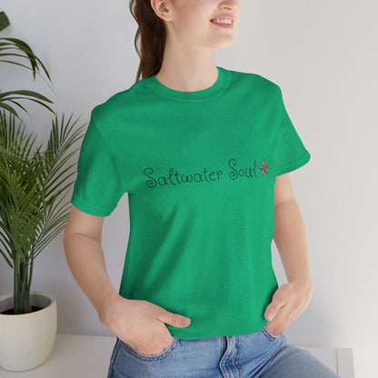 Saltwater Soul Unisex Casual Summer Tee Shirt, Beachwear, Gift for Travelers, Vacation Outfit, Relaxed Style, Trending Store, Cool T-Shirt