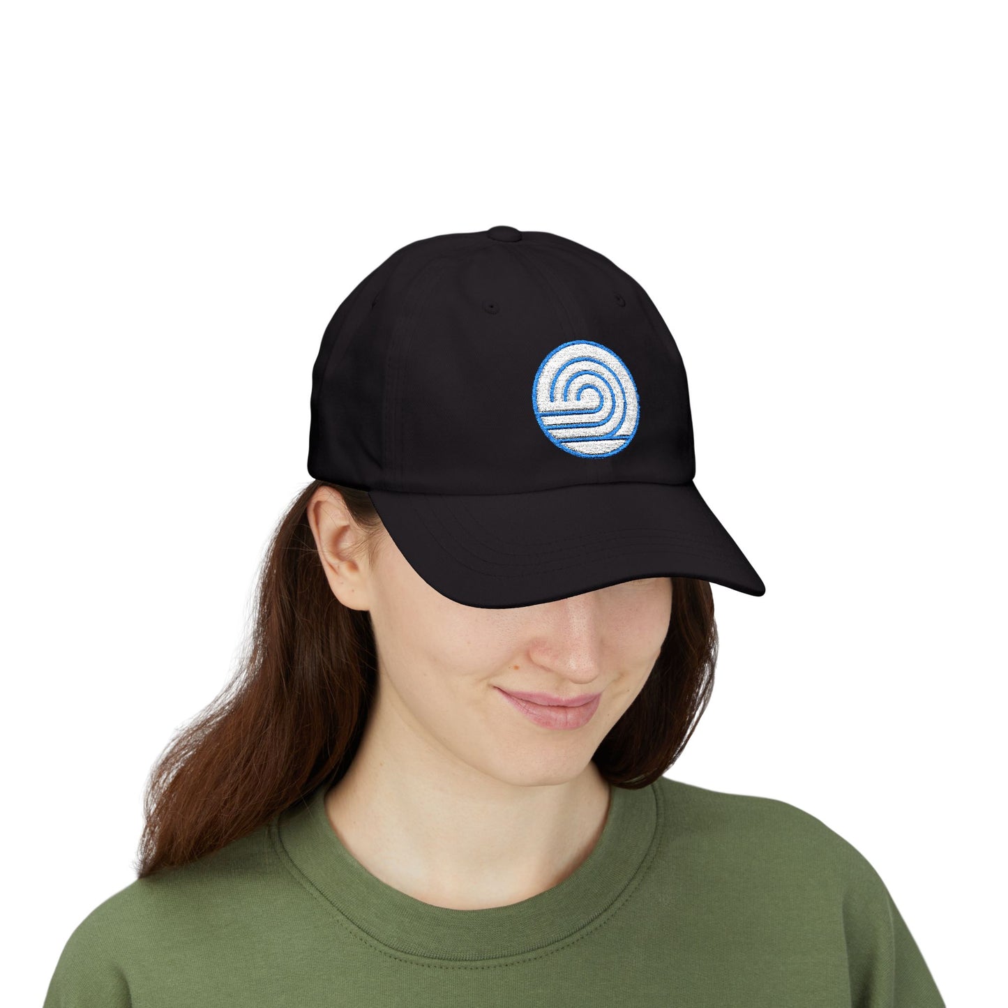 Custom Embroidered Wave Cap — Minimal Beach Logo Hat