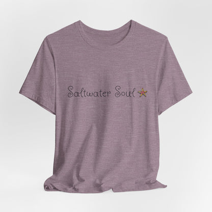 Saltwater Soul Unisex Casual Summer Tee Shirt, Beachwear, Gift for Travelers, Vacation Outfit, Relaxed Style, Trending Store, Cool T-Shirt