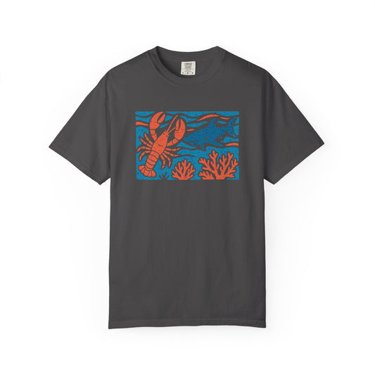 Ocean-Inspired Lobster T-Shirt - Unisex Casual Tee for Beach Lovers, Summer BBQ, Nautical Gift, Vintage Style