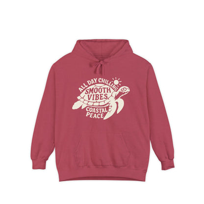 Coastal Peace Hoodie, All Day Chillin Sweatshirt, Unisex Casual Wear, Summer Beach Style, Gift for Relaxation Lovers