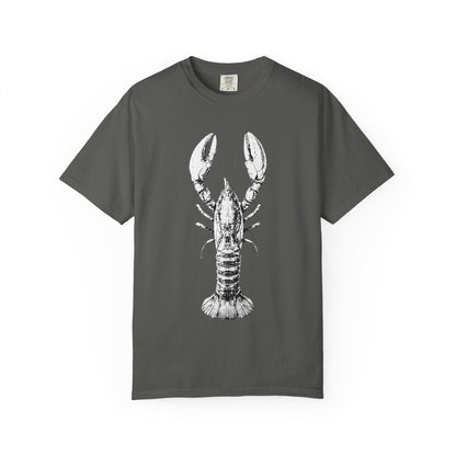 Big White Lobster Graphic T-Shirt, 100% Ring-Spun Garment-Dyed Cotton