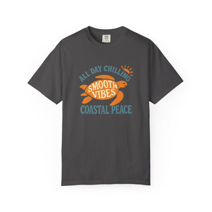 Coastal Vibes Tee, Relaxed Unisex T-Shirt for Beach Lovers, Perfect for Casual Outings, Summer Parties, or Gifts, All Day Chilling