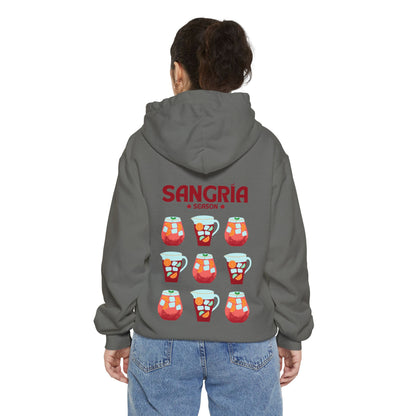 Sangria Vibes Hoodie - Chill Unisex Garment-Dyed Sweatshirt, Perfect for Parties, Festivals, Summer Celebrations, Drink Lovers, Cozy Apparel