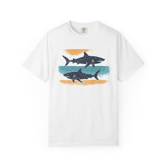 Shark-Inspired Unisex T-Shirt, Ocean T-Shirt, Beach Lover Gift, Summer Vibes Tee, Relaxed Fit Graphic Shirt