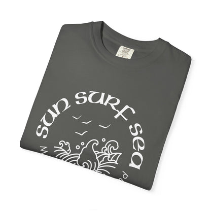 Beach Vibes Unisex T-Shirt, Coastal Graphic Tee, Summer Casual Wear, Perfect for Beach Days, Surfing Adventures, Travel Gift