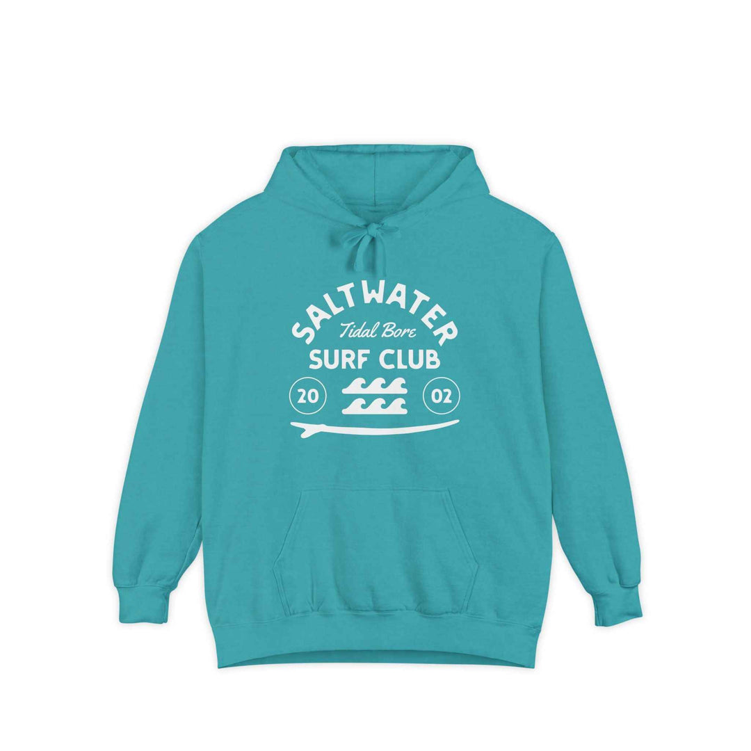Saltwater Tidal Bore Surf Club, Garment-Dyed Unisex Hoodie