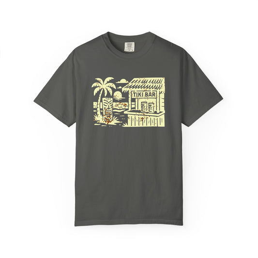 Tiki Bar T-Shirt, Vintage Beach Tee, Unisex Summer Wear, Vacation Gift, Tropical Apparel, Casual Style