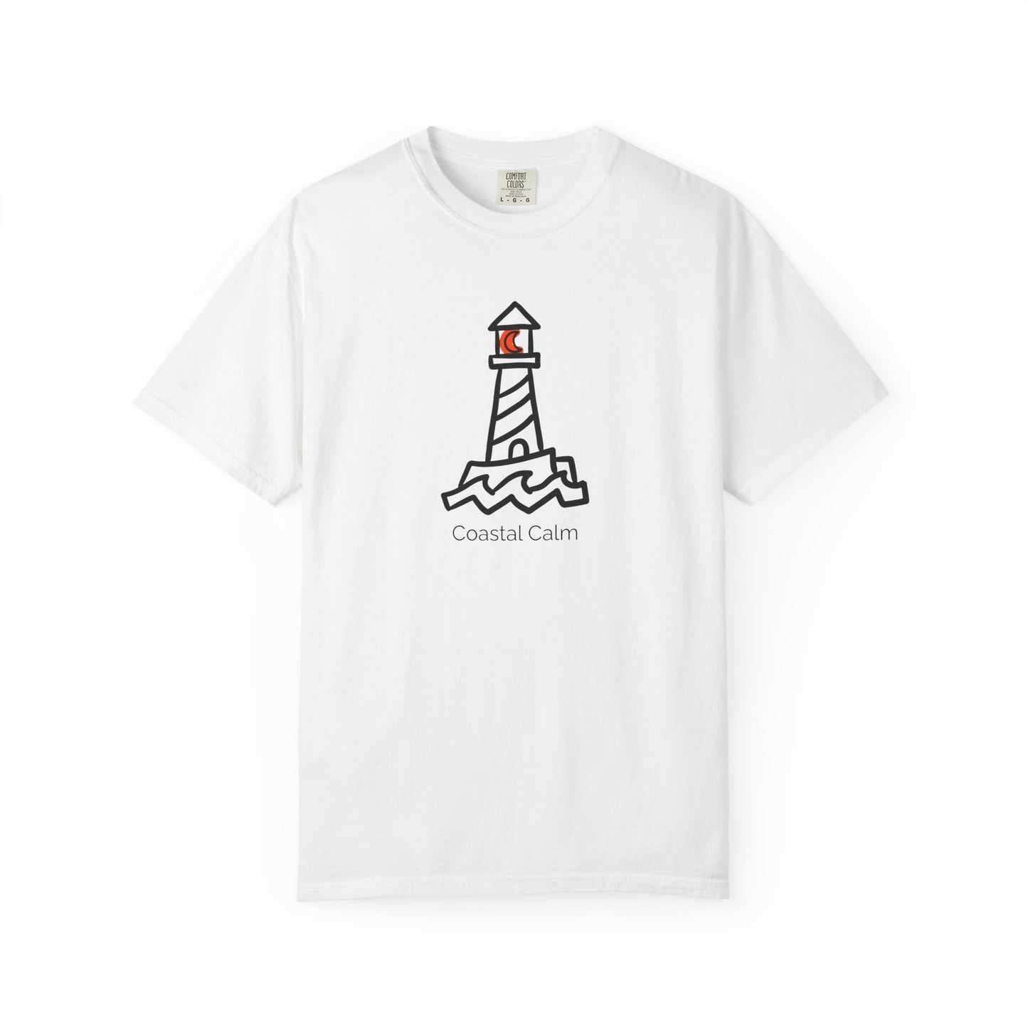 Lighthouse "Coastal Calm" Graphic T-Shirt, Summer Fashion Beach Tee