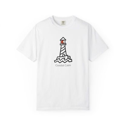 Lighthouse "Coastal Calm" Graphic T-Shirt, Summer Fashion Beach Tee