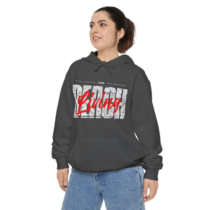 Beach Living Vibes Unisex Hoodie for Relaxed Days, Summer Apparel, Gift for Him/Her, Casual Wear, Beach Trip Essential