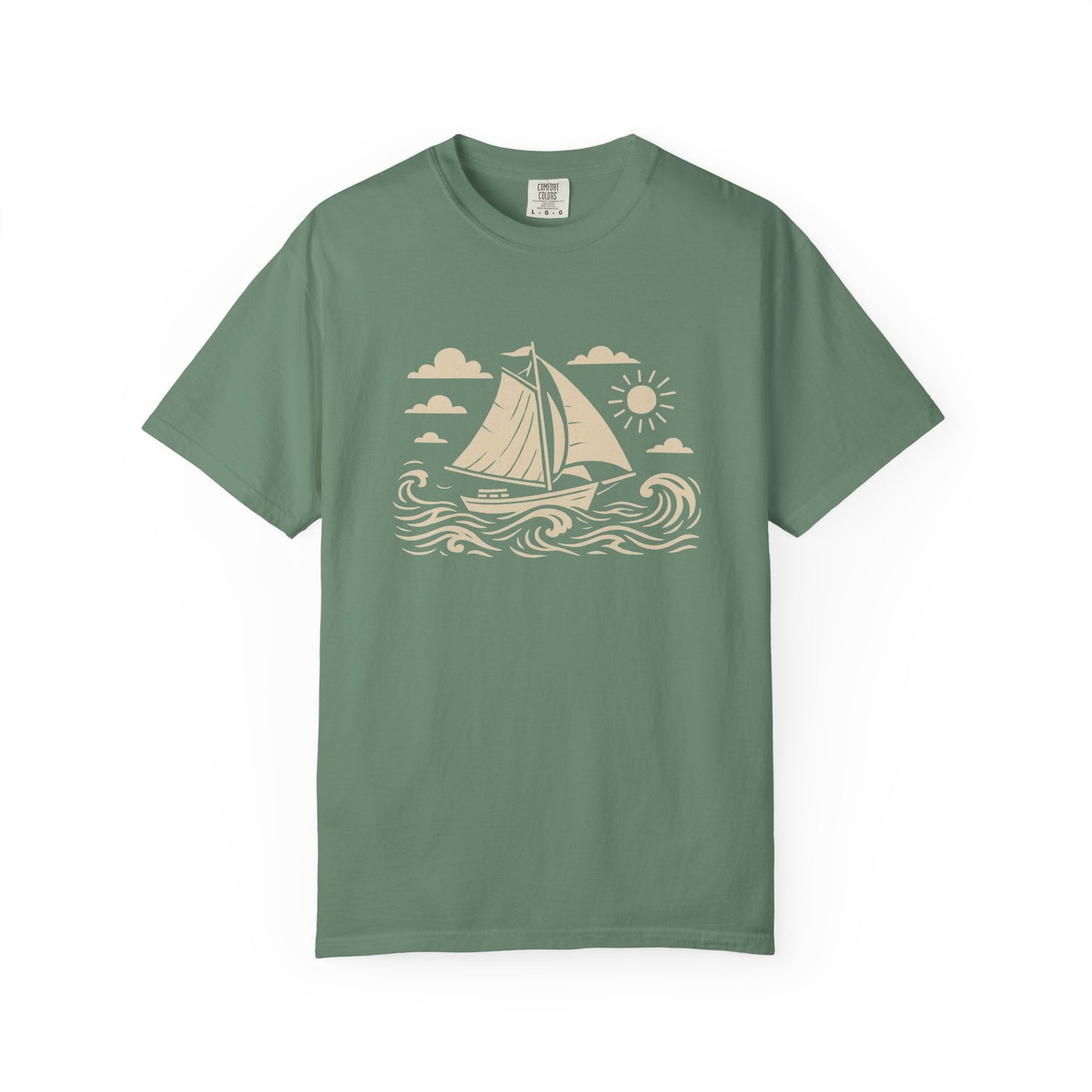 Unisex Garment-Dyed T-Shirt with Nautical Sailboat Design, Casual Summer Apparel, Beach Vibes, Gift for Sailors, Vacation Wear, [...]