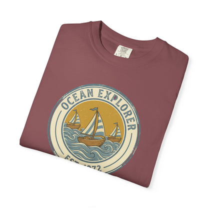 Ocean Explorer T-Shirt - Vintage Sailboat Summer Beach Graphic Tee