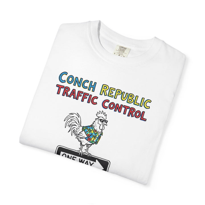 Conch Republic Traffic Control Graphic Tee — Island Garment-Dyed T-Shirt