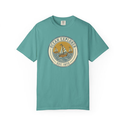 Ocean Explorer T-Shirt - Vintage Sailboat Summer Beach Graphic Tee