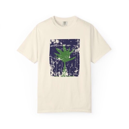 Nature-Inspired T-Shirt, Earth Day Garment-Dyed Apparel, Relaxed Fit Fashion