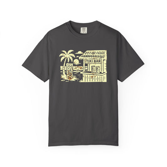 Tiki Bar T-Shirt, Vintage Beach Tee, Unisex Summer Wear, Vacation Gift, Tropical Apparel, Casual Style