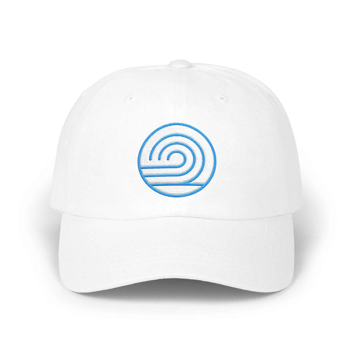 Custom Embroidered Wave Cap — Minimal Beach Logo Hat