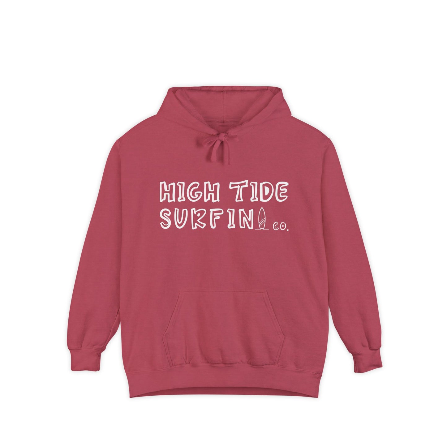 High Tide Surfing Co.  Hoodie, Garment-Dyed, Beach Vibe Apparel