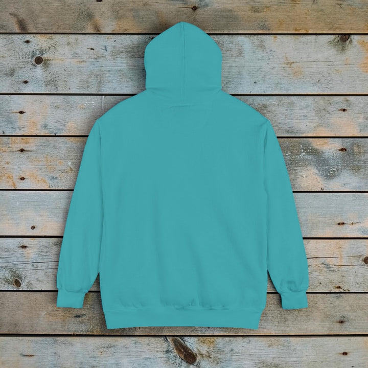 Teal hoodie on a white background