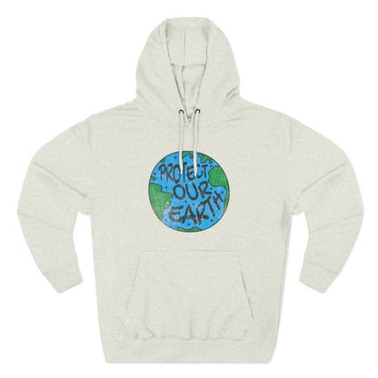 Earth Day Fleece Hoodie, Eco-Friendly Sweatshirt, Sustainable Fashion, Protect Our Earth, Gift for Nature Lovers