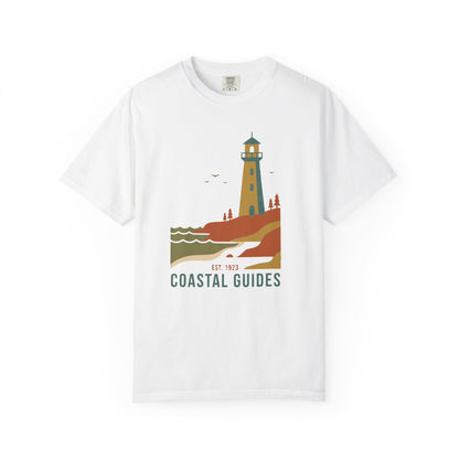 Coastal Guides Lighthouse Park Maine Graphic T-Shirt - Vintage Beach Nautical Tee