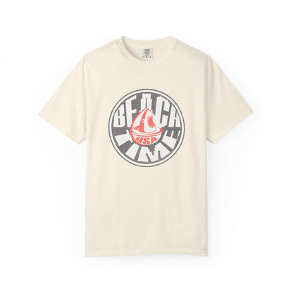 Beach Time USA Garment-Dyed T-Shirt, 100% Ring-Spun Cotton