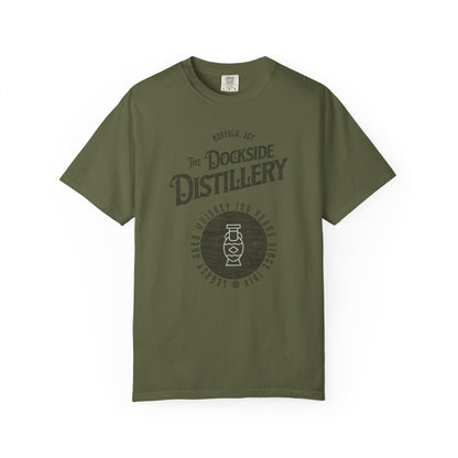 Vintage Dockside Distillery 100 Years T-Shirt, 100% Ring-Spun Garment-Dyed Cotton