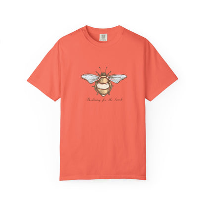 Bee Inspired Unisex Garment-Dyed T-Shirt | Nature Lover's Tee, Eco-Friendly Gift, Everyday Wear, Unique Bee Design, Spring/Summer Fashion