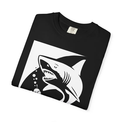 Garment-Dyed Shark T-Shirt - Comfy Everyday Tee for Casual Style, Gift, Vacation, Relaxed Fit, Layering Essential
