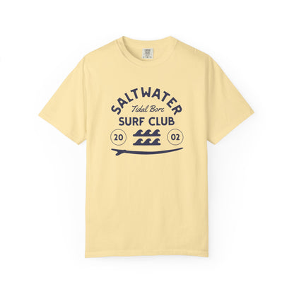 Saltwater Surf Club T-Shirt, Vintage Ocean Tee, Unisex Casual Wear, Summer Beach Shirt, Gift for Surfers, Cool Coastal Apparel