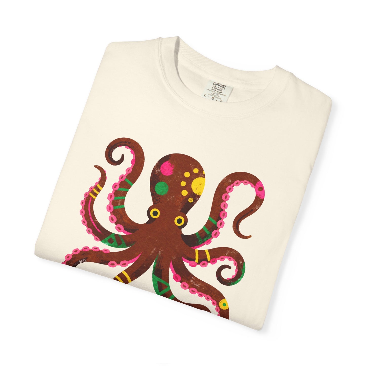 Octopus Graphic T-Shirt — 'tide + time' Beachy Vintage Sea Tee
