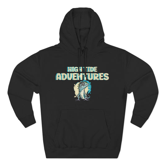 High Tide Adventures Hoodie | Cozy Fleece | Ocean Theme | Perfect for Beach Lovers | Unisex Gift for Adventurers