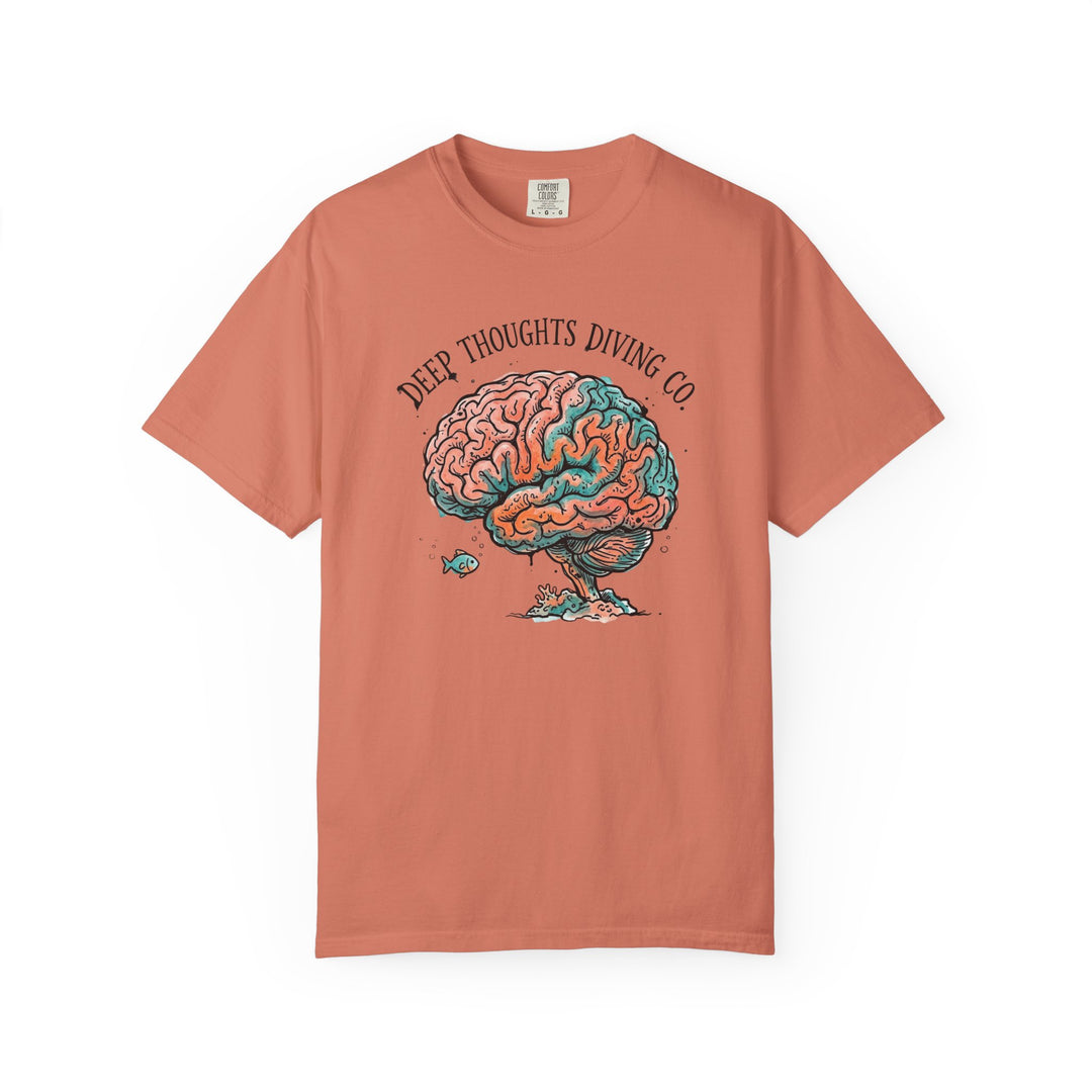 Deep Thoughts Diving Co. Brain Tree Graphic Tee — Garment-Dyed T-Shirt