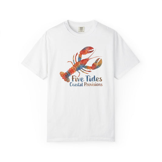 Lobster Coastal Watercolor Tee - Five Tides Coastal Provisions Nautical Graphic T-Shirt