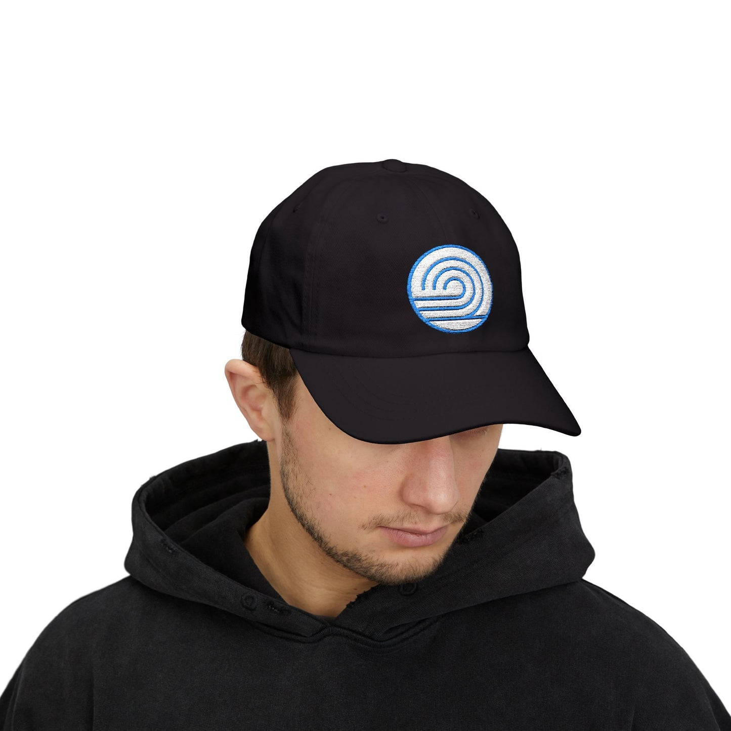 Custom Embroidered Wave Cap — Minimal Beach Logo Hat