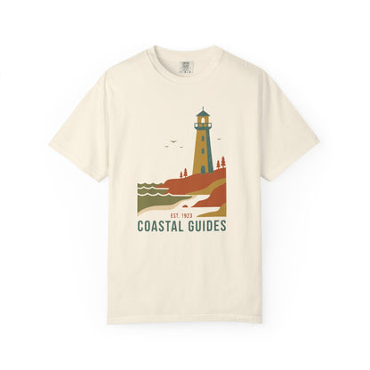 Coastal Guides Lighthouse Park Maine Graphic T-Shirt - Vintage Beach Nautical Tee
