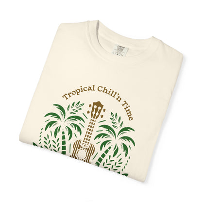 Tropical Chill T-Shirt, Summer Vibes Tee, Music Lover Gift, Beach T-Shirt, Relaxation Shirt, Unisex Tee for Vacations