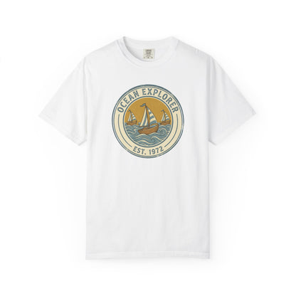 Ocean Explorer T-Shirt - Vintage Sailboat Summer Beach Graphic Tee