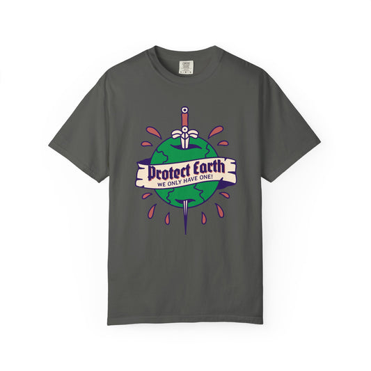 Earth Protection T-Shirt, 100% Ring-Spun Garment-Dyed Cotton