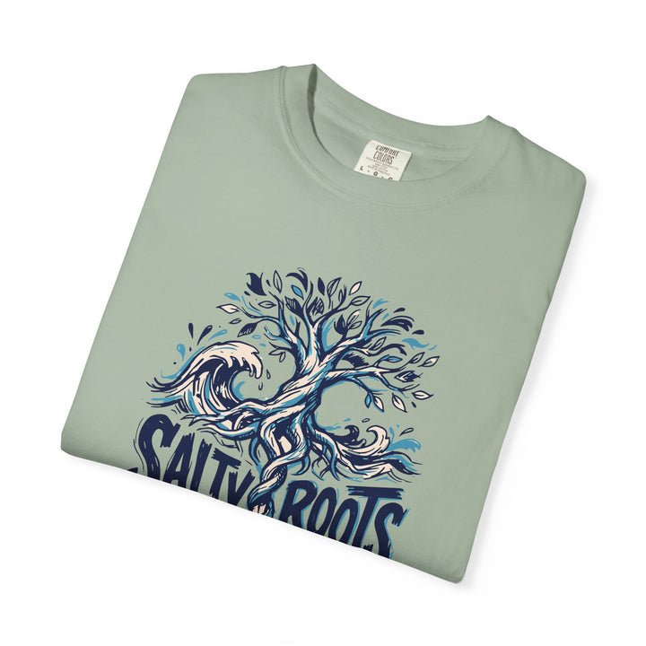 Salty Roots Anchor Tree T-Shirt - Garment-dyed Cotton