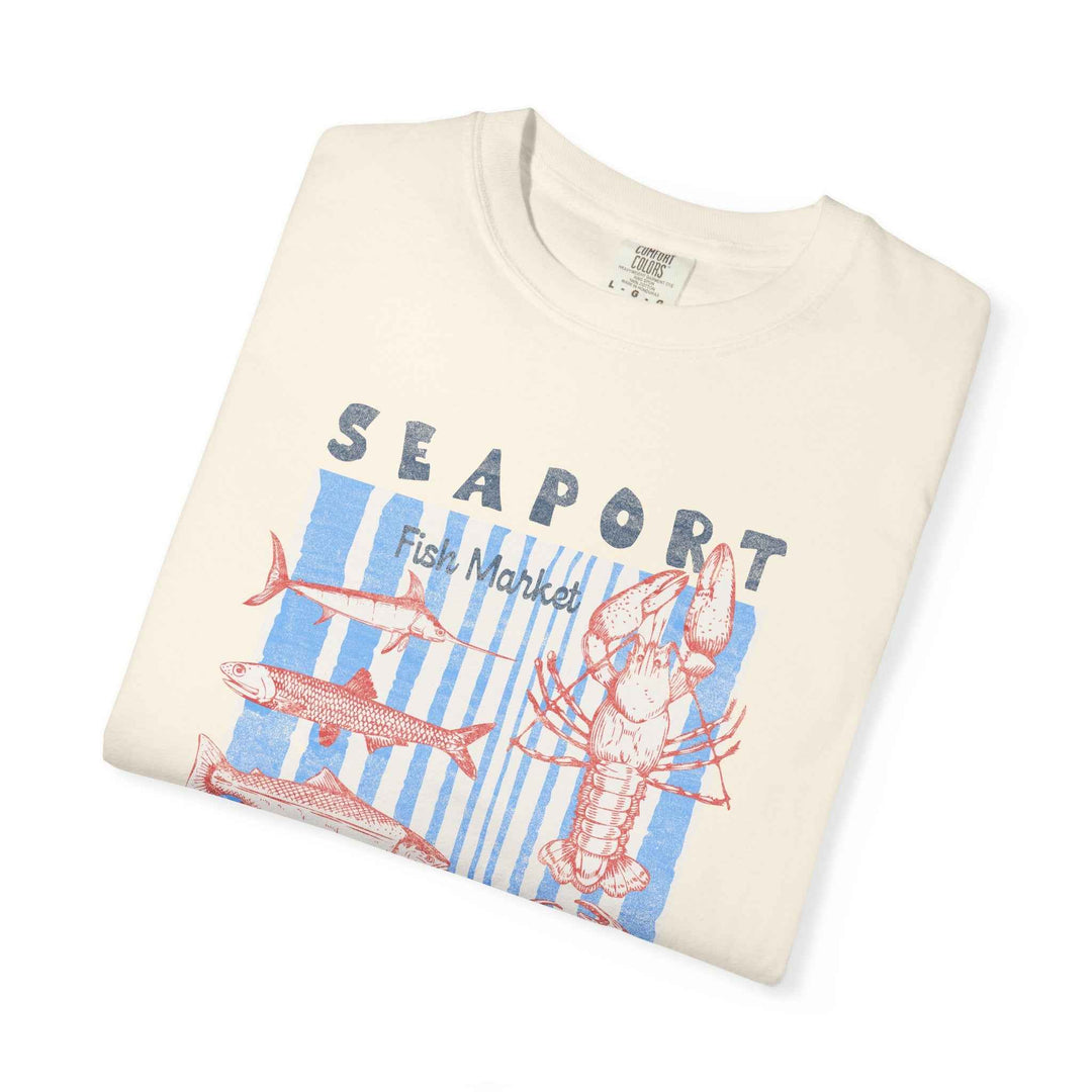 Vintage Seaport Graphic T-Shirt, 100% Ring-Spun Garment-Dyed Cotton
